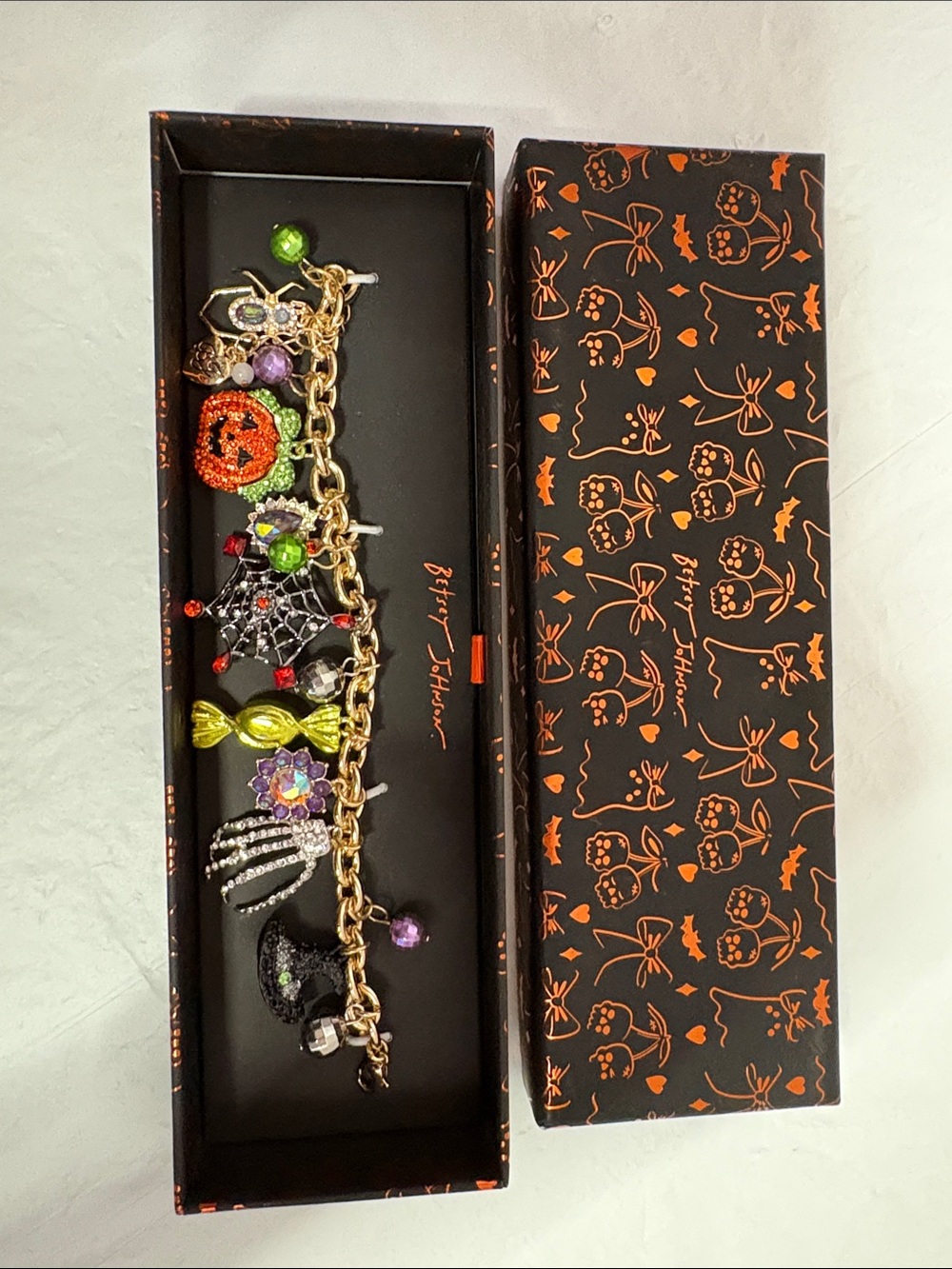 Betsey Johnson Halloween Charm Bracelet - Orange, Green, Black